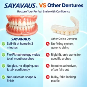🌎Ends Today: 70% OFF! ⏰SAYAVAUS™Custom-Fit Instant Smile Dentures – Natural Looking Comfort Fit